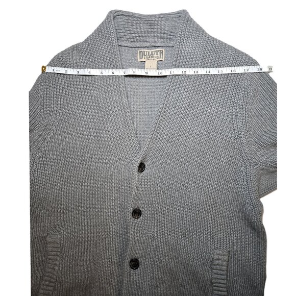 Duluth Trading Company, Shawl Collar Cardigan, Gray, Men's Large - Picture 4 of 8
